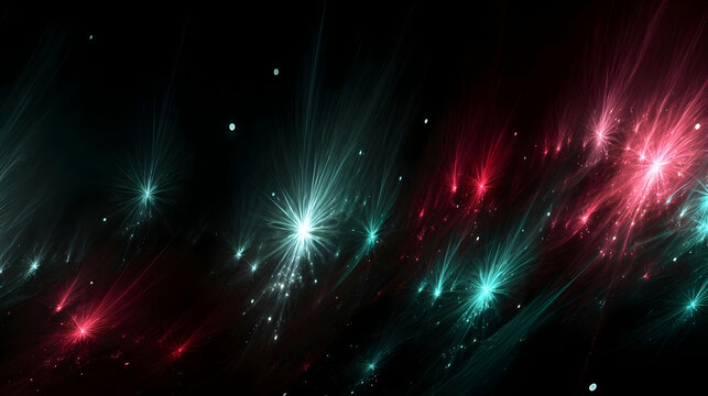 fractal textures with glowing starburst effects and cosmic color layers