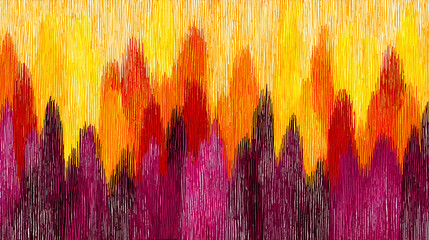textures in fluorescent tones over a glitchy gradient backdrop