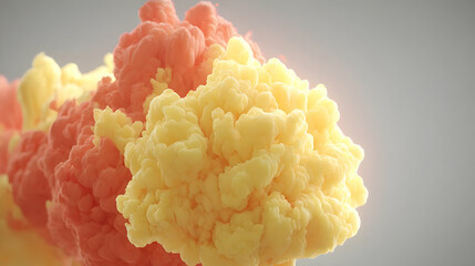 cloud erupting with textured splashes and smooth AI-generated gradient shifts