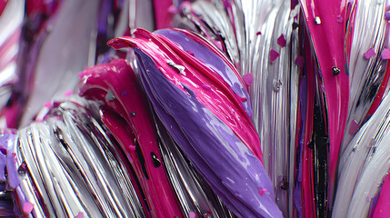 paint smudges blended with metallic gradients and grainy particles for dynamic background
