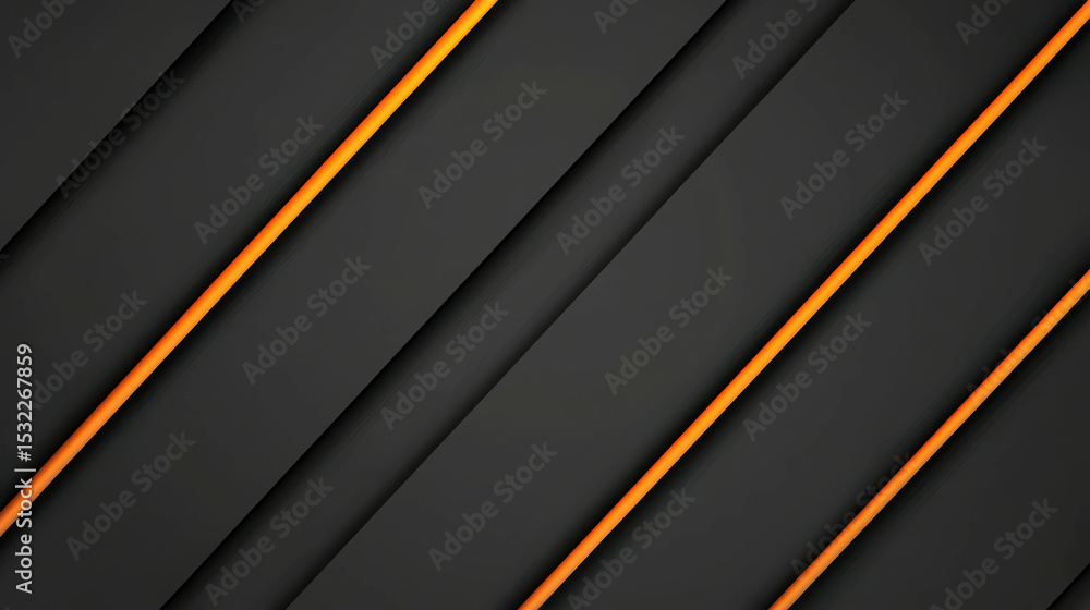 Poster abstract dark background with slanted orange lines creating a modern texture design
