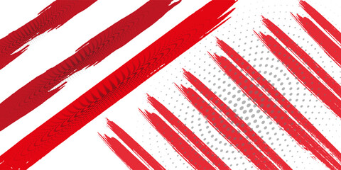 Fototapeta premium Indonesia Flag with Brush Concept. Flag of Indonesia in Grunge Style