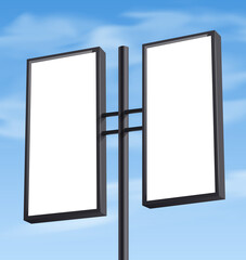 Two Signage Realistic isolated mockup composition