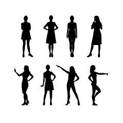 silhouettes of women