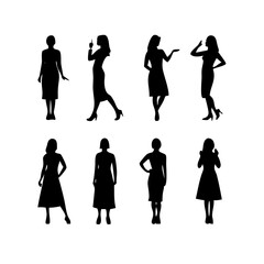 silhouettes of women