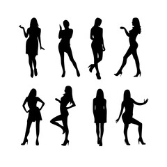 silhouettes of women