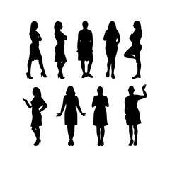 vector silhouettes of people