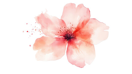 Delicate pink cherry blossom flower Transparent background, PNG