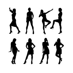 silhouettes of girls