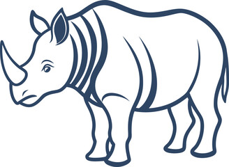 vector illustration of a rhinoceros