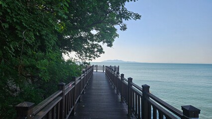 Beautiful promenade on the beach