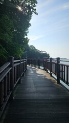 Beautiful promenade on the beach