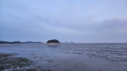 Beautiful beaches of Seonjae -do with waves