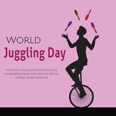 World Juggling Day Celebration with  juggler standing