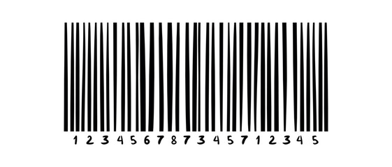 Barcode isolated on color background. Code stripes sticker. Barcode labels, customers qr code.
