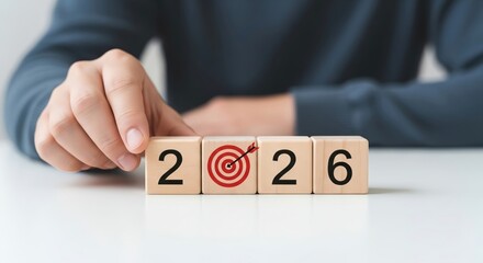 Naklejka premium Achieving Goals in 2026 Strategic Planning and Success Tips