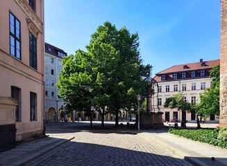 Photo of the picturesque Nikolaiviertel, Berlin’s oldest quarter (c. 1200), located near Alexanderplatz and Berlin Palace, it is part of Alt-Berlin’s historic heart.