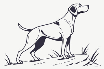Classic Canine Form: Vector Silhouette Art
