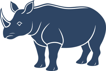 rhino isolated on white background