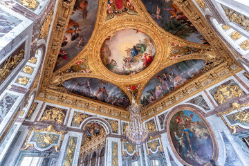 Ceilings decors of the royal apartments, Versailles, France