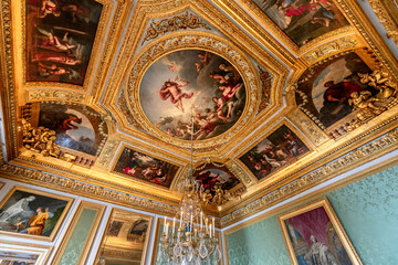 Fototapeta premium Ceilings decors of the royal apartments, Versailles, France