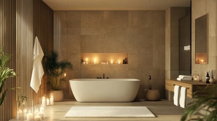 Serene Spa-Like Bathroom Interior Design