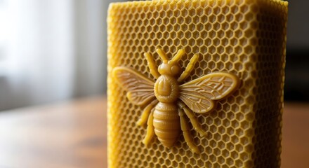 Beautiful Honeycomb with Bee Decoration for Natural Honey Products