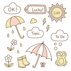 Naklejka premium summer icons set