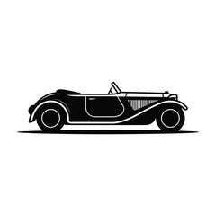 Fototapeta premium Classic vintage convertible car silhouette