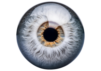 human eye ball isolated on transparent or white background