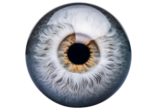 human eye ball isolated on transparent or white background
