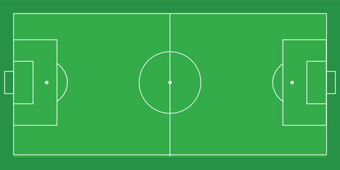 Football field. Football field lines style. Black field and stadium outline scheme on white background.