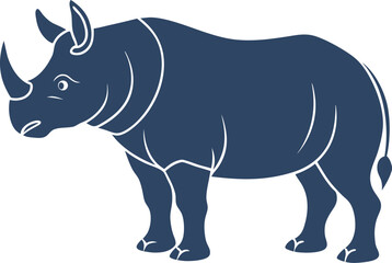 rhino isolated on white background