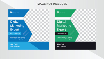 Modern digital marketing expert flyer template