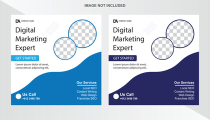 Modern digital marketing expert flyer template