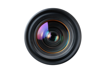 camera lens isolated on white or transparent png