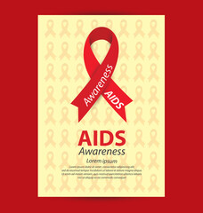Aids Awareness. World Aids Day concept. Vector illustration.