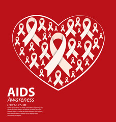 Aids Awareness. World Aids Day concept. Vector illustration.