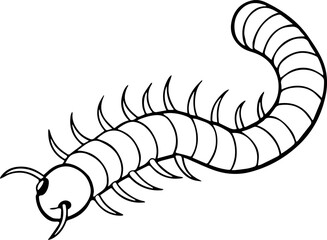 Bristle Worm outline vector illustration line art