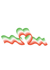 red and green Gradient flag Italy