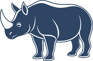 rhino vinyl ready vector illustration