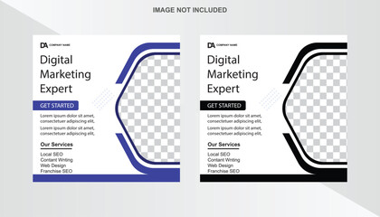 Modern digital marketing expert flyer template