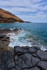Volcanic shore at Playa Amarilla
