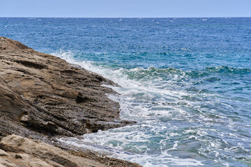 Volcanic shore at Playa Amarilla