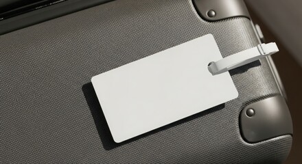 Luggage Tag Mockup on Suitcase