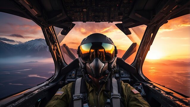 "Fighter Jet Cockpit View with Radar Systems Flying Through Stormy Clouds"