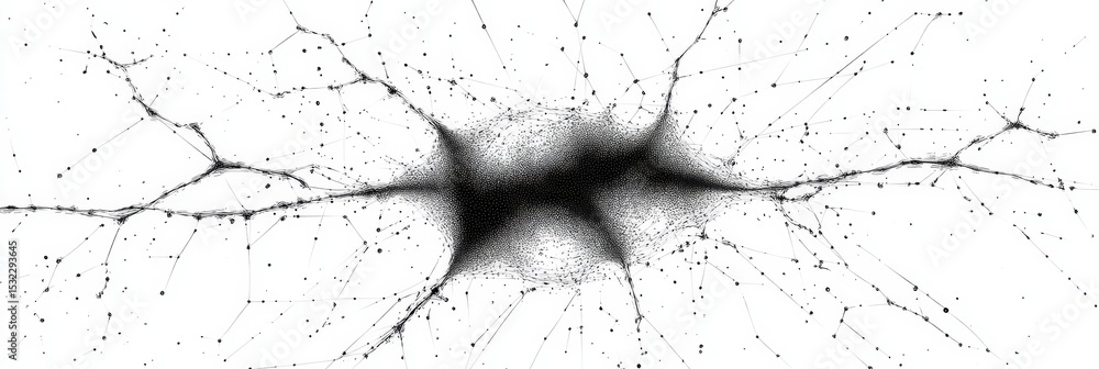 Poster intricate neural connections representing brain functionality in a sci-fi inspired style image