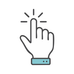 Obraz premium Click icon vector, Mouse pointer arrow, Cursor clicking vector icon. Vector illustration. 