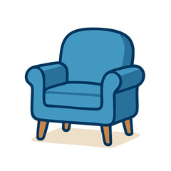 blue armchair