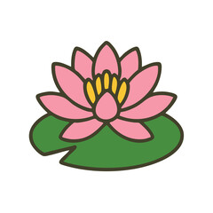 Water lily vector illustration